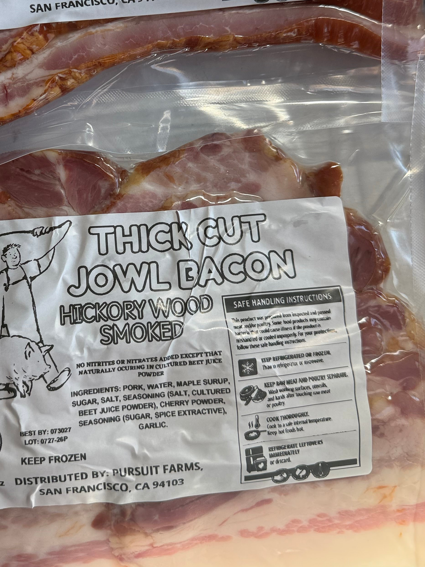 Specialty JOWL Bacon Hickory Smoked (1 x 16oz)