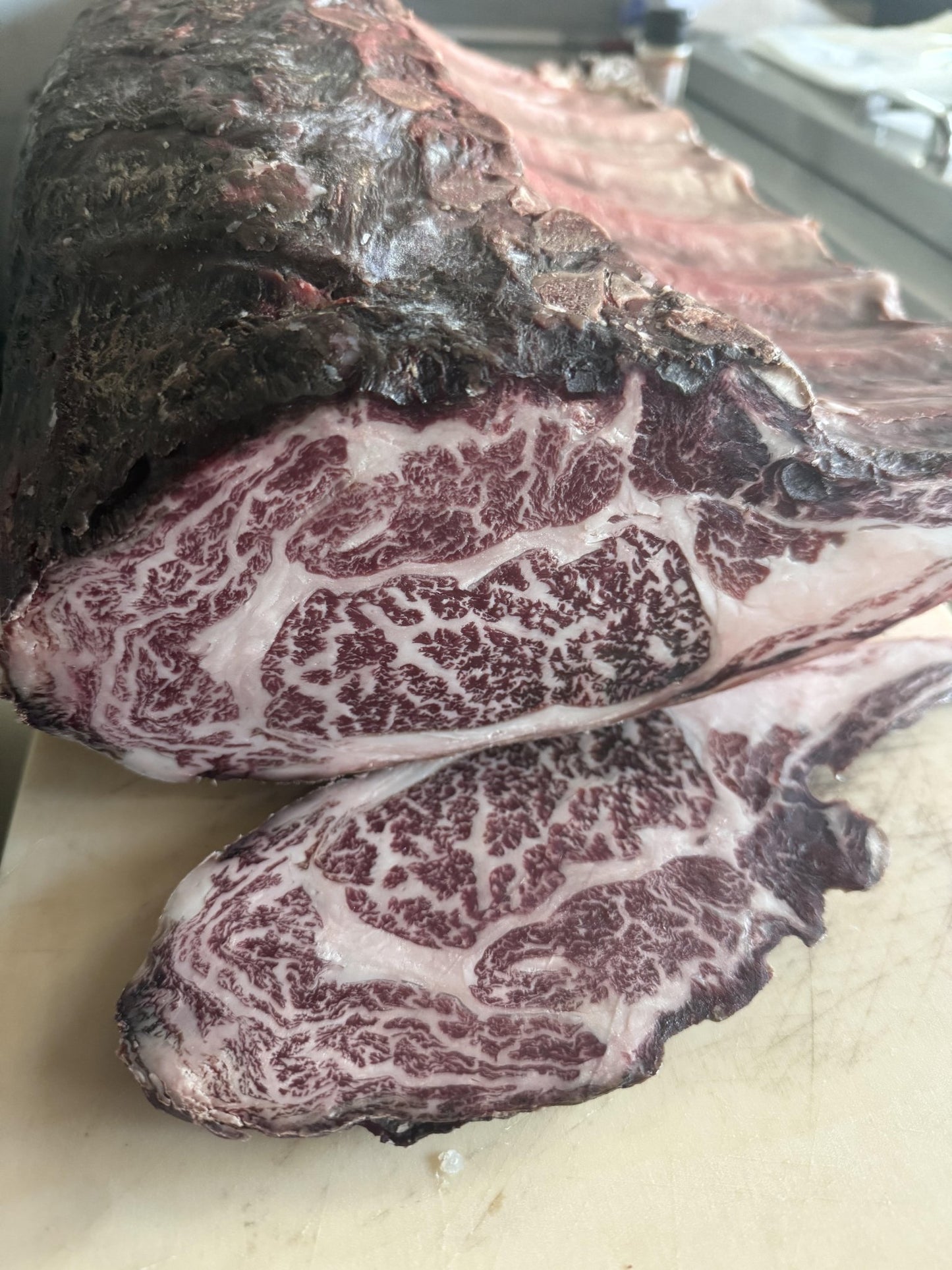 LIMITED: Large - Format Australian Dry - Aged Bone - In Ribeye – 75% Wagyu, 25% Angus - PursuitFarms