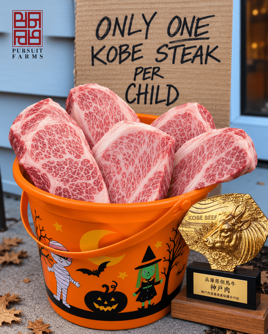 HALLOWEEEN one kobe steak per child - PursuitFarms
