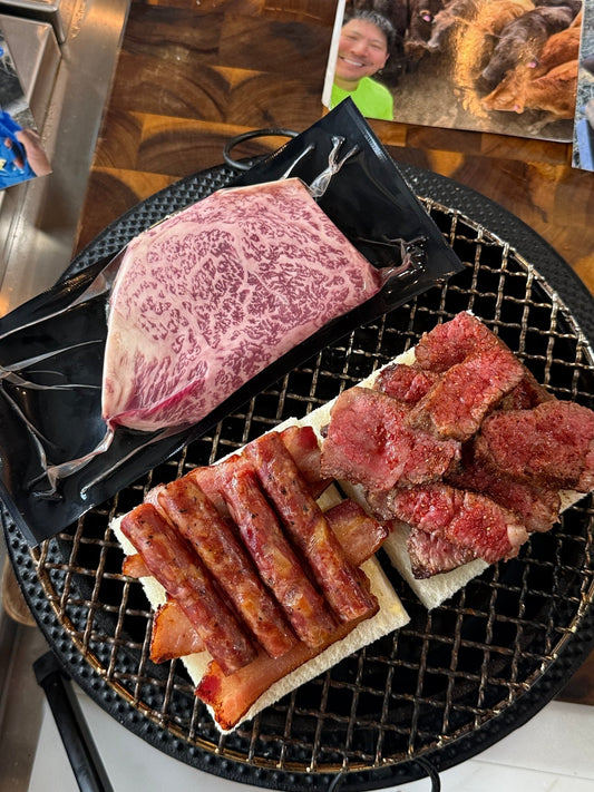 INSANE marbling 100% Fullblood Wagyu A5 Japanese Top Sirloin Steak (1 x 6oz) - PursuitFarms