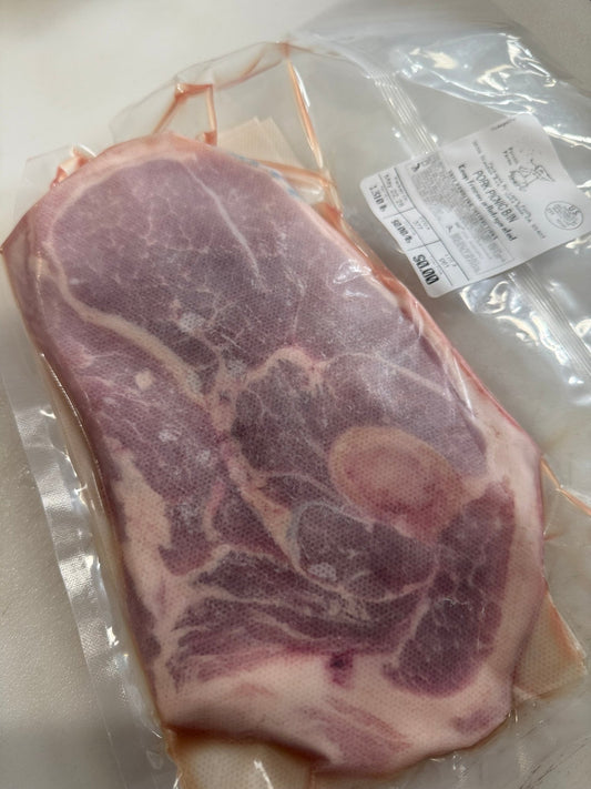 Mangalitsa x Berkshire CROSSbreed RANDOM - pick Bone in Pork Picnic Steak (1 - 1.3 average) from our FARM - PursuitFarms