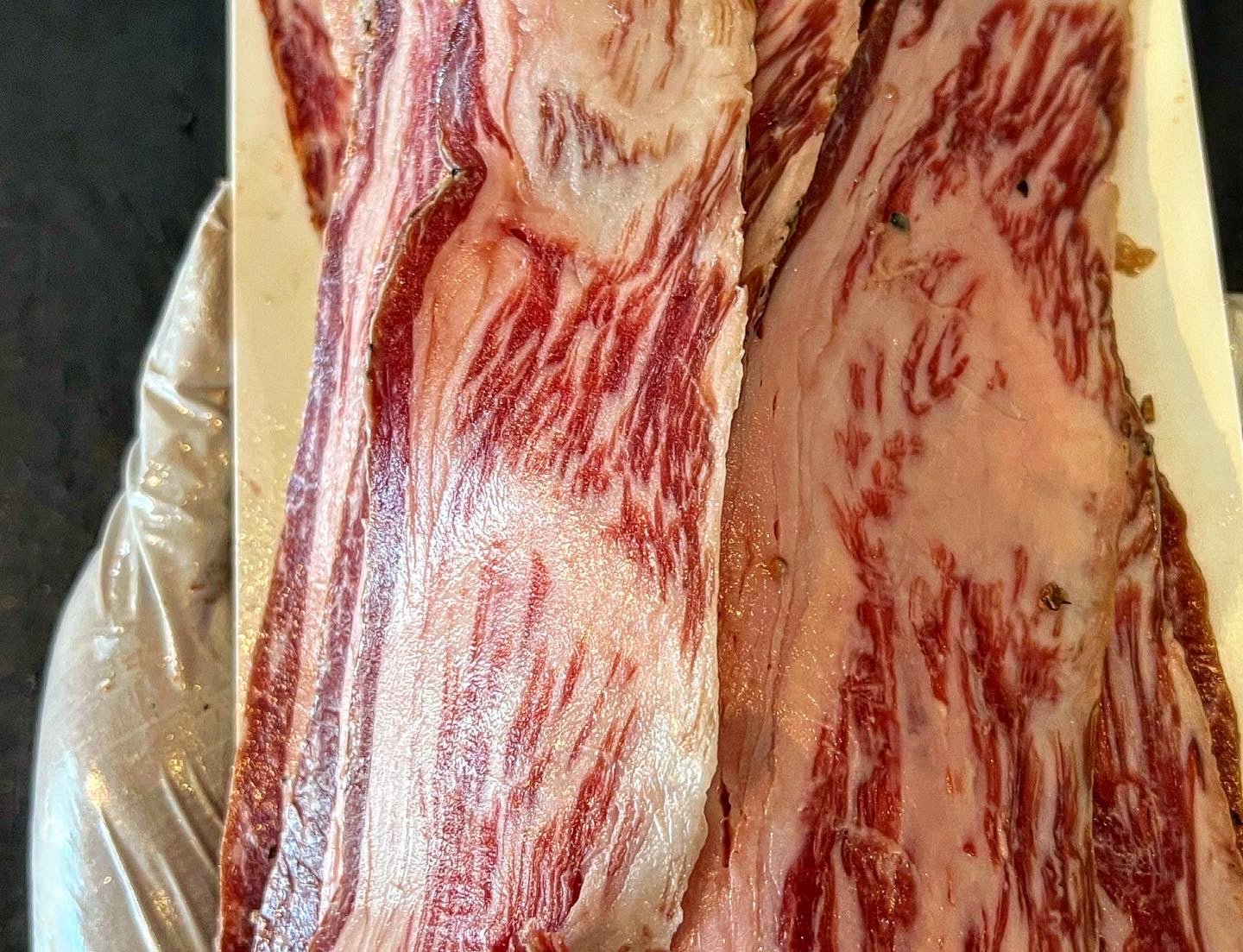 Japanese Wagyu Medium-thick cut Bacon ( 12oz sample pack) - PursuitFarms